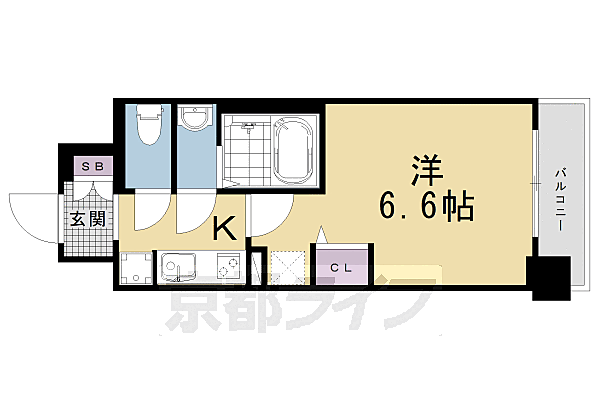 プラシード京都 505｜京都府京都市南区東九条西岩本町(賃貸マンション1K・5階・21.74㎡)の写真 その2