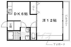 グリーンパーク樫の木　ｐａｒｔI 104 ｜ 京都府京都市右京区常盤柏ノ木町（賃貸マンション1DK・1階・37.26㎡） その2