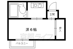 阪急京都本線 長岡天神駅 徒歩3分の賃貸マンション 3階1Kの間取り