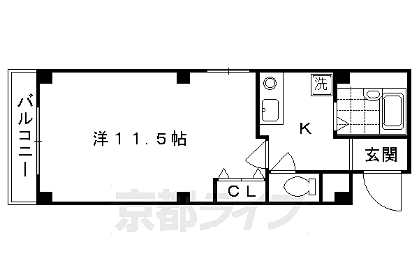 シュールメゾン 406｜京都府京都市右京区西院矢掛町(賃貸マンション1K・4階・27.78㎡)の写真 その2