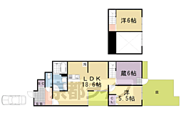 双鳳邸 2SLDKの間取り