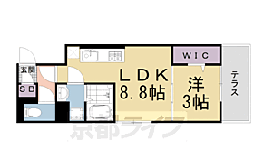 グレース西院 102 ｜ 京都府京都市右京区西院清水町（賃貸アパート1LDK・1階・31.48㎡） その2