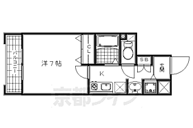 京都府京都市下京区大工町（七条通大宮東入）（賃貸マンション1K・2階・23.41㎡） その2