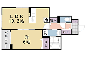 京都府向日市寺戸町新田（賃貸アパート1LDK・1階・41.53㎡） その2