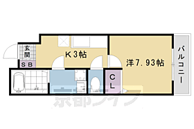 アムールＴＭＭ 106 ｜ 京都府京都市西京区山田弦馳町（賃貸アパート1K・1階・26.08㎡） その2