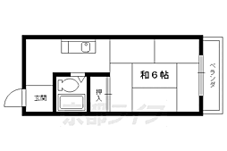 阪急京都本線 東向日駅 徒歩9分の賃貸アパート 2階1DKの間取り