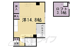 ＪＯ−ＩＮジェミニビル 5階ワンルームの間取り