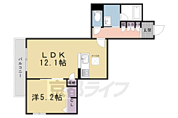 クオレール　はな 102 1階1LDKの間取り