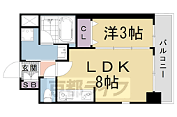 ピーノ京都西大路 4階1LDKの間取り