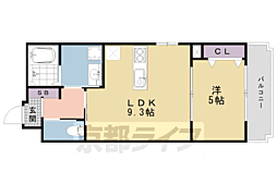 JR東海道・山陽本線 京都駅 徒歩14分の賃貸マンション 4階1LDKの間取り