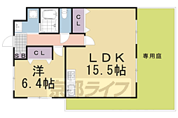 ヴェルデュール 1LDKの間取図画像