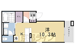 リベルテ祥豊 1階ワンルームの間取り