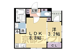 （仮称）西ノ京冷泉町 2階1LDKの間取り