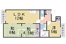 ファミィール桂 3階3LDKの間取り