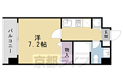 グランドパレス西大路 4階1Kの間取り