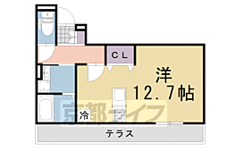 阪急京都本線 東向日駅 徒歩3分の賃貸アパート 3階ワンルームの間取り