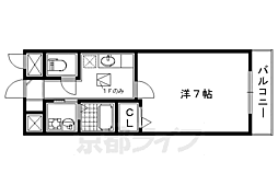 サンパレス21C 1Kの間取図画像