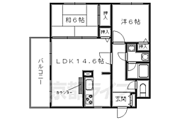 グランドパレス北園 2LDKの間取図画像
