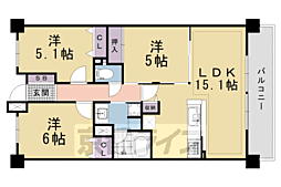 パデシオン十条 3LDKの間取図画像