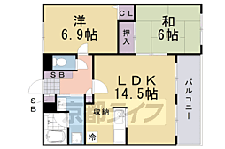 エル・パティオ桂南 2LDKの間取図画像