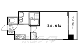 ベラジオ京都西院ウエストシティ2 1Kの間取図画像