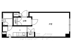 イツキビル 1Kの間取図画像
