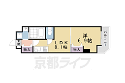 ボナール・レーブ 1LDKの間取図画像