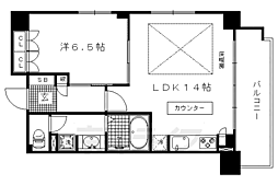御所西夷川町アーバンライフ 1LDKの間取図画像