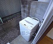 1階はテラスです。洗濯機置き場はここです。