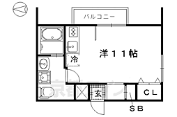 K.H御所前 ワンルームの間取図画像