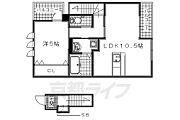 univaly槇島 1LDKの間取図画像