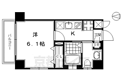 エステムプラザ京都ステーションレジデンシャル 1Kの間取図画像