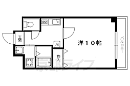 アクアリヴィエール 1Kの間取図画像