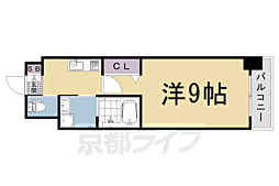 グランレブリー太秦天神川 1Kの間取図画像