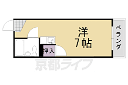 ユニメント桂翠 1Kの間取図画像