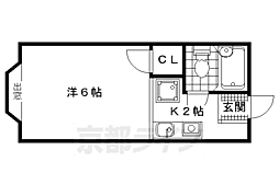 シャトルミスズ 1Kの間取図画像
