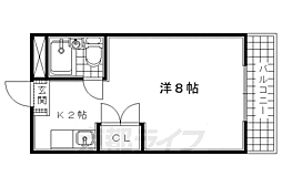 シェルマンション 1Kの間取図画像
