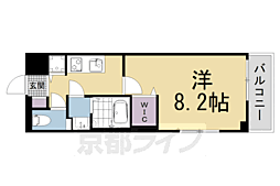 ベラジオ雅び京都洛北ガーデン 1Kの間取図画像