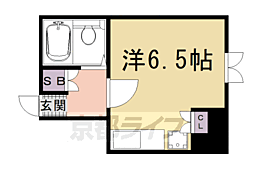ルピエ四条 ワンルームの間取図画像