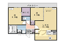 GRAMM桂稲荷山 2LDKの間取図画像