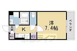 Alpha鴨川(アルファ鴨川) 1Kの間取図画像