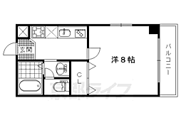 メゾンジュネス 1Kの間取図画像