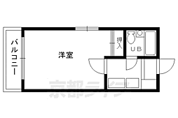 ロイヤルヒルズ鷹ケ峯 1Kの間取図画像