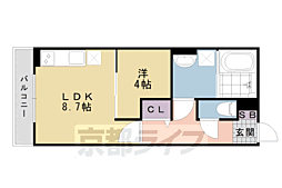 girasole 1LDKの間取図画像