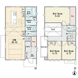 図師町　一戸建て 3LDKの間取り