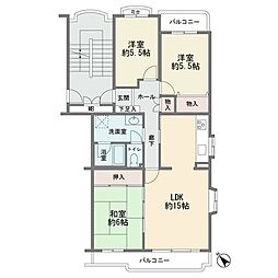 星が丘パークランドふじのき台20号 3LDKの間取図画像