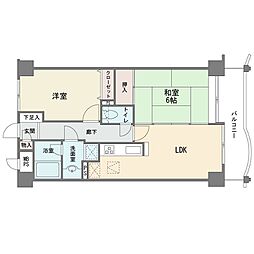 日吉弐号館ダイヤモンドマンション 2LDKの間取図画像
