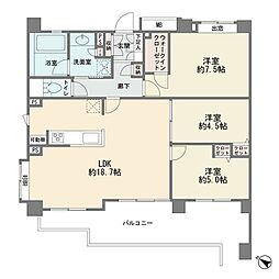 生田ビューフォルム 3LDKの間取図画像