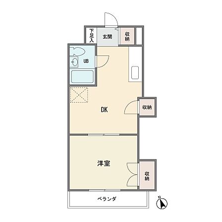 最上階の南西向き 事務所利用可能 新規リフォーム済み 1DK 2023年12月にキッチン・ユニットバス、建具など交換済み 総戸数47戸