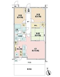ヴェルレージュ中野島 3LDKの間取図画像